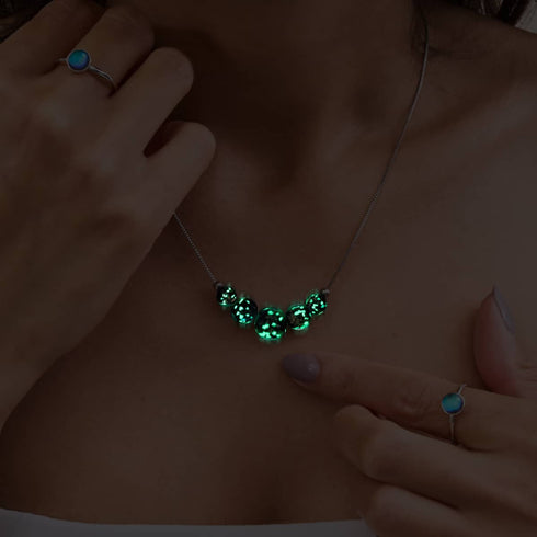 Obsidian | .925 Sterling Silver | Firefly Glass Infinity Clasp Necklace